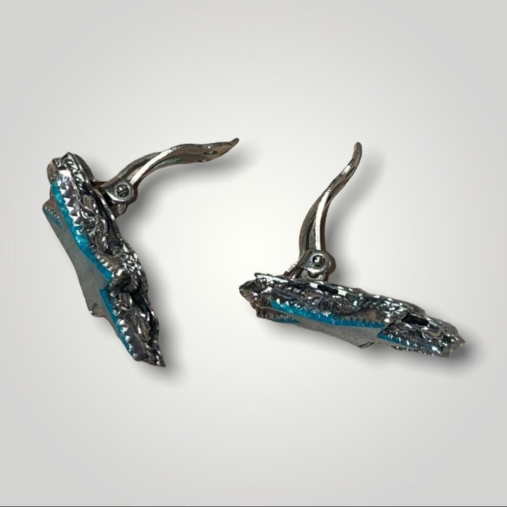 Vtg Authentic Navajo Solid Silver 925 Stamped Spi… - image 6